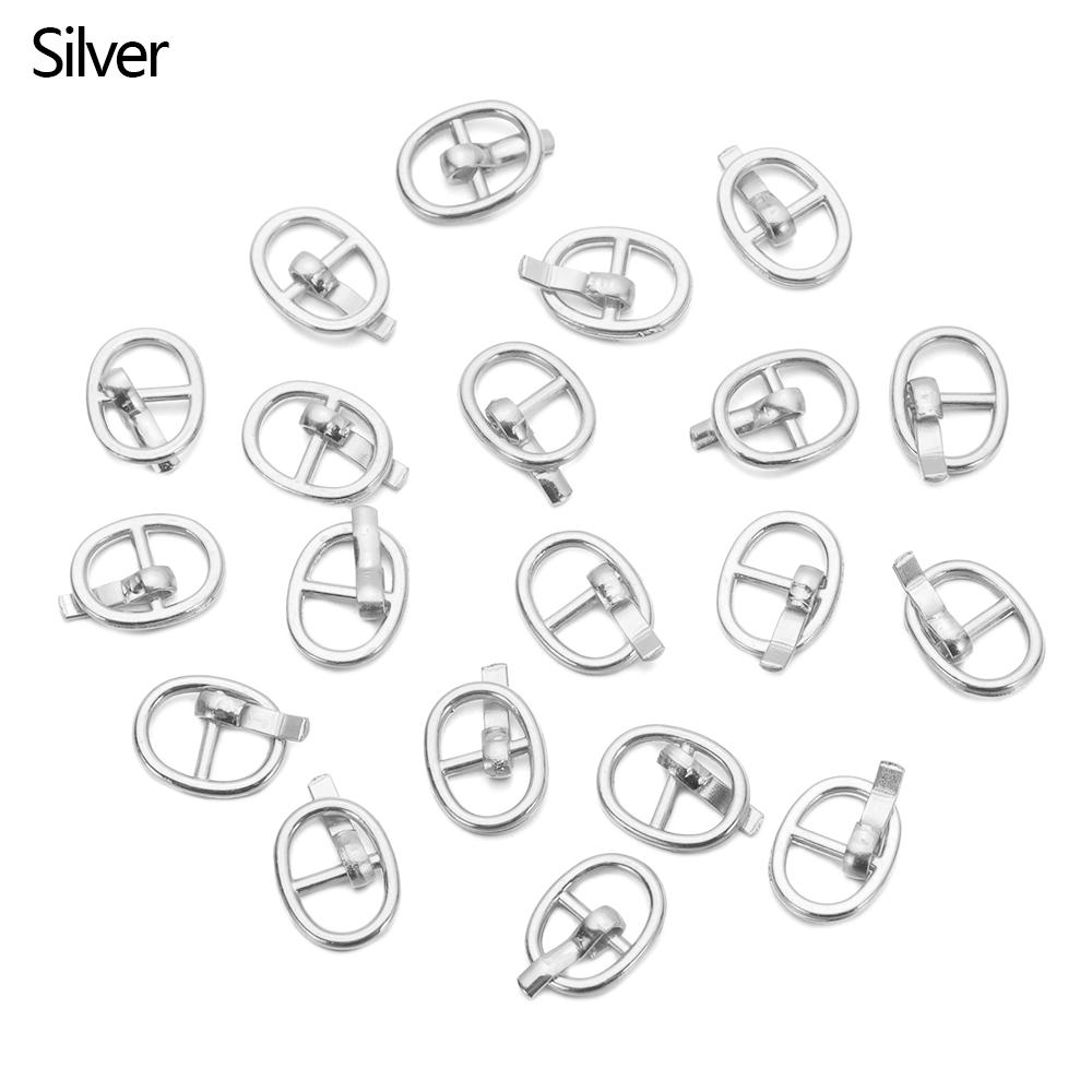 20pcs Tiny 7mm Tri-glide Belt Buckle Doll Bag Mini Ultra-small Buckles Button for DIY Handmade Doll Clothes Shoes Accessories