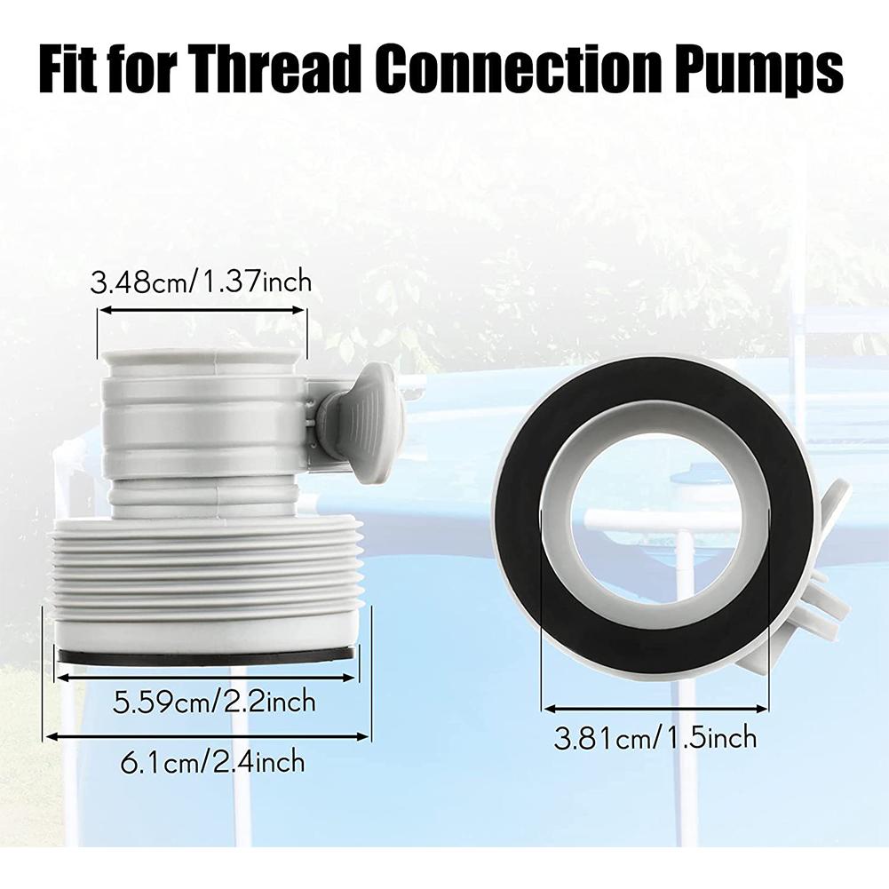 1.5in Diameter Pool Filter Pump Hose with Adapter Pool Pump Hose Salt Water Pump Hoses for Intex Filter Pumps Saltwater Systems
