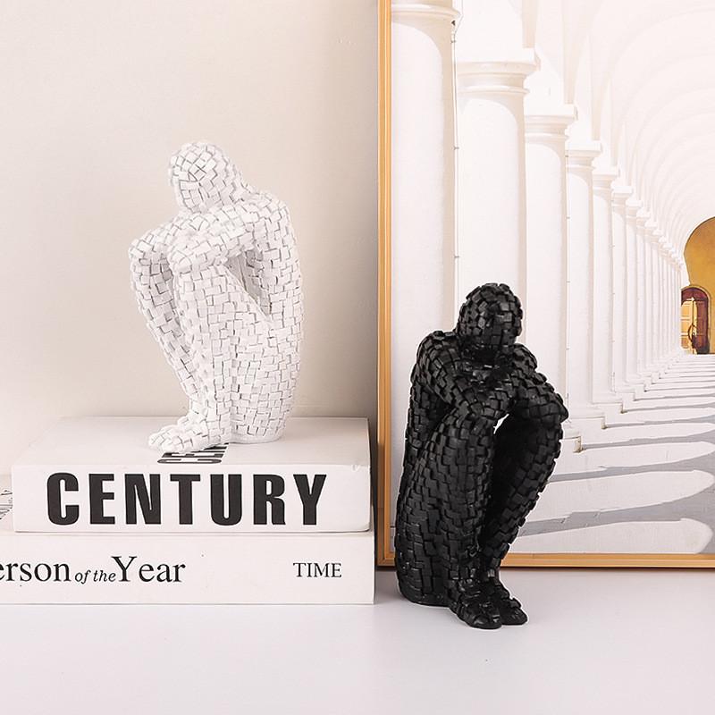 Minimalist Modern Mosaic Resin Sculpture For Home Office Living Room Decor Gift