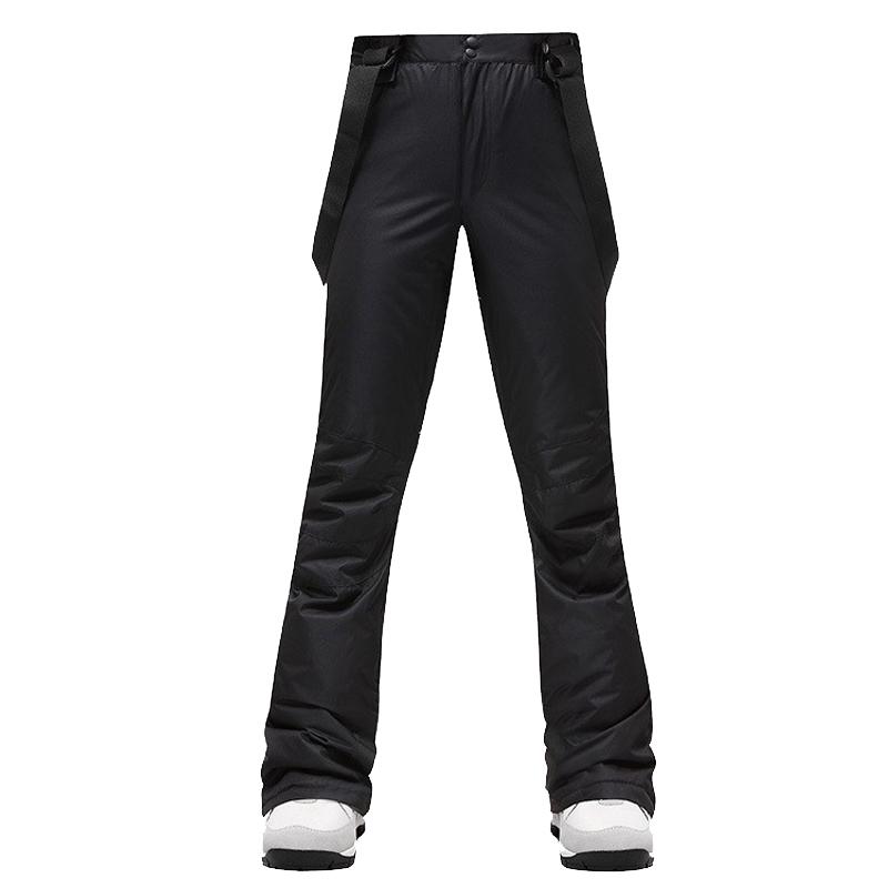 

-30 Degrees Ski Pants Women Winter Outdoor Thicken Windproof Waterproof Warm Snow Trousers Sports Snowboarding Breathable Pants Asian Size XS чёрный