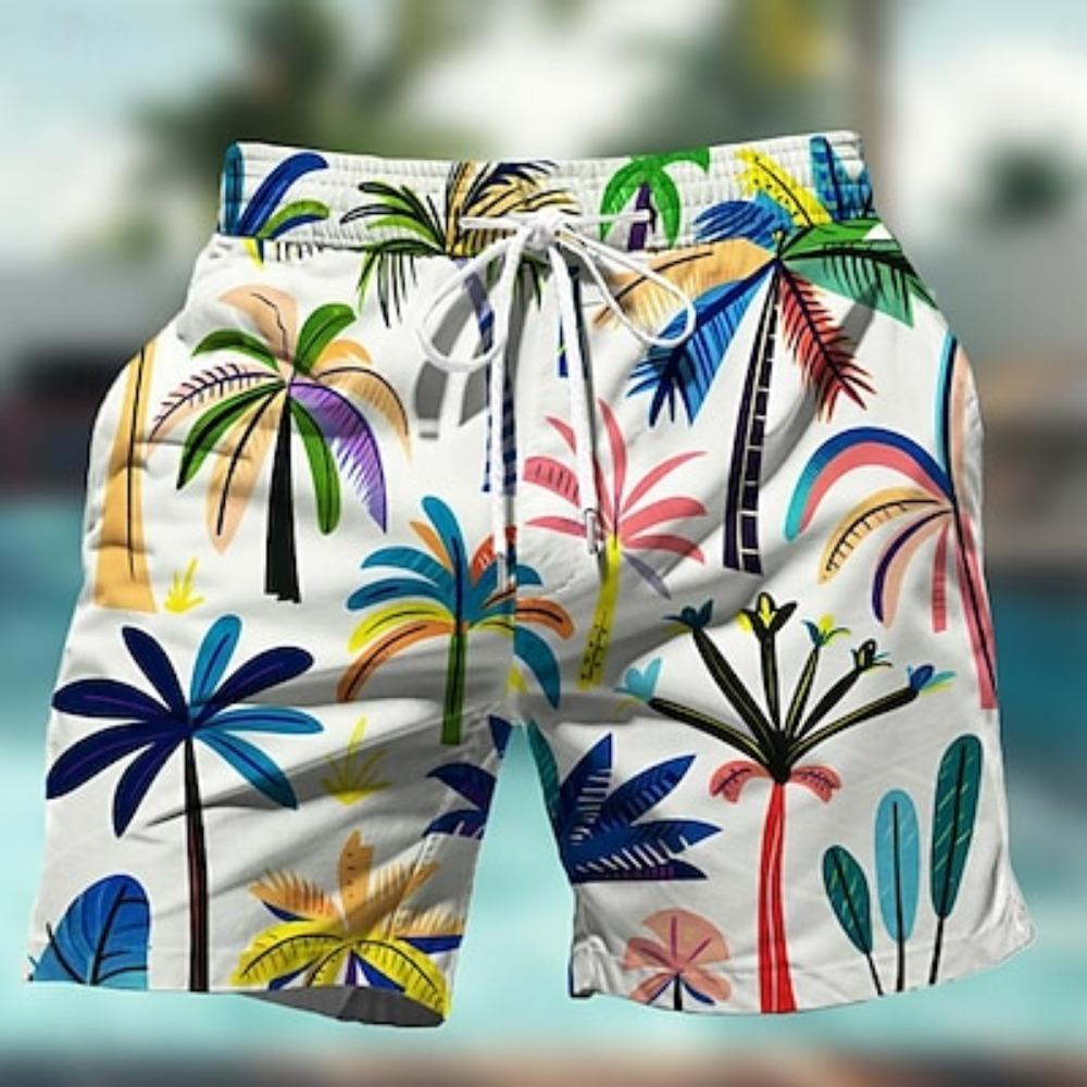 

Мужские цветные шорты для плавания с цветами, средняя талия, для отдыха на Гавайях, для отдыха на пляже, для перетягивания каната, одежда 3XL
