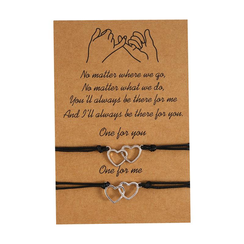 Neues Charm-Armband für Freundschaftspaare, 2 Stück/Set, Vulkanstein-Armband, Perlenarmbänder, Frauen, Mann, glücklicher Wunschschmuck