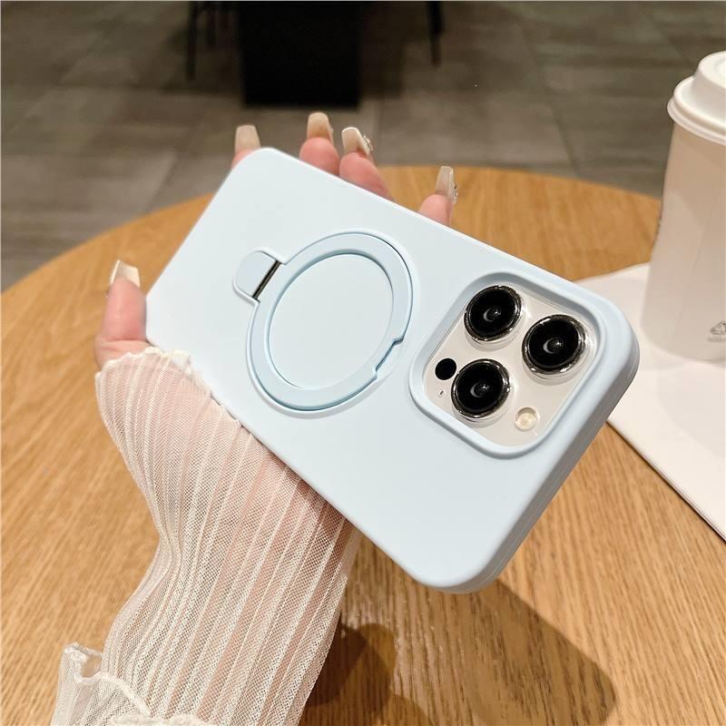 Magnetic suction bracket Apple 17 mobile phone case iphone16 true liquid silicone all-inclusive anti-drop 15 men and women protective cover 14