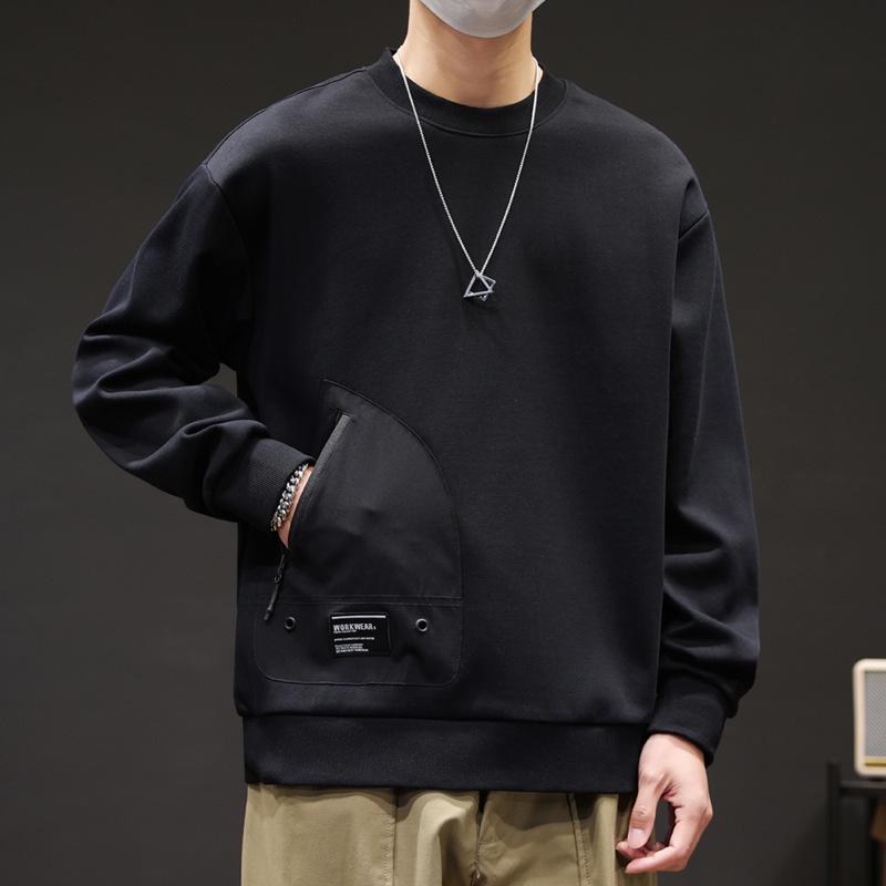 Herren Retro Locker Geschnitten Reißverschlusstasche Hoodie - Einfarbige, Vielseitige Herbst/Winter Mode