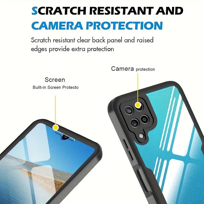 2 v 1 Oboustranný Průhledný Odolný Ochranný 360 Stupňový Kryt Pro Samsung Galaxy M52 5G M33 M53 A05 A05S A04S A15