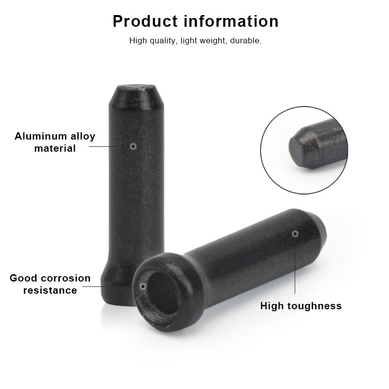 50 Pcs/Lot Bicycle Brake Wire Tail Cap Aluminum Alloy MTB Bike Shifter Cable Line End Protection Cover Road Cycling Accessories