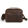 Retro Genuine Leather Men's Messenger Bag - Crazy Horse Sport Crossbody Shoulder Bag