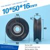 10*50*16mm Planaren Rad Nylon Pulley POM Roller Kugellager Pulley Lager Rad Schiebe Förder Rad