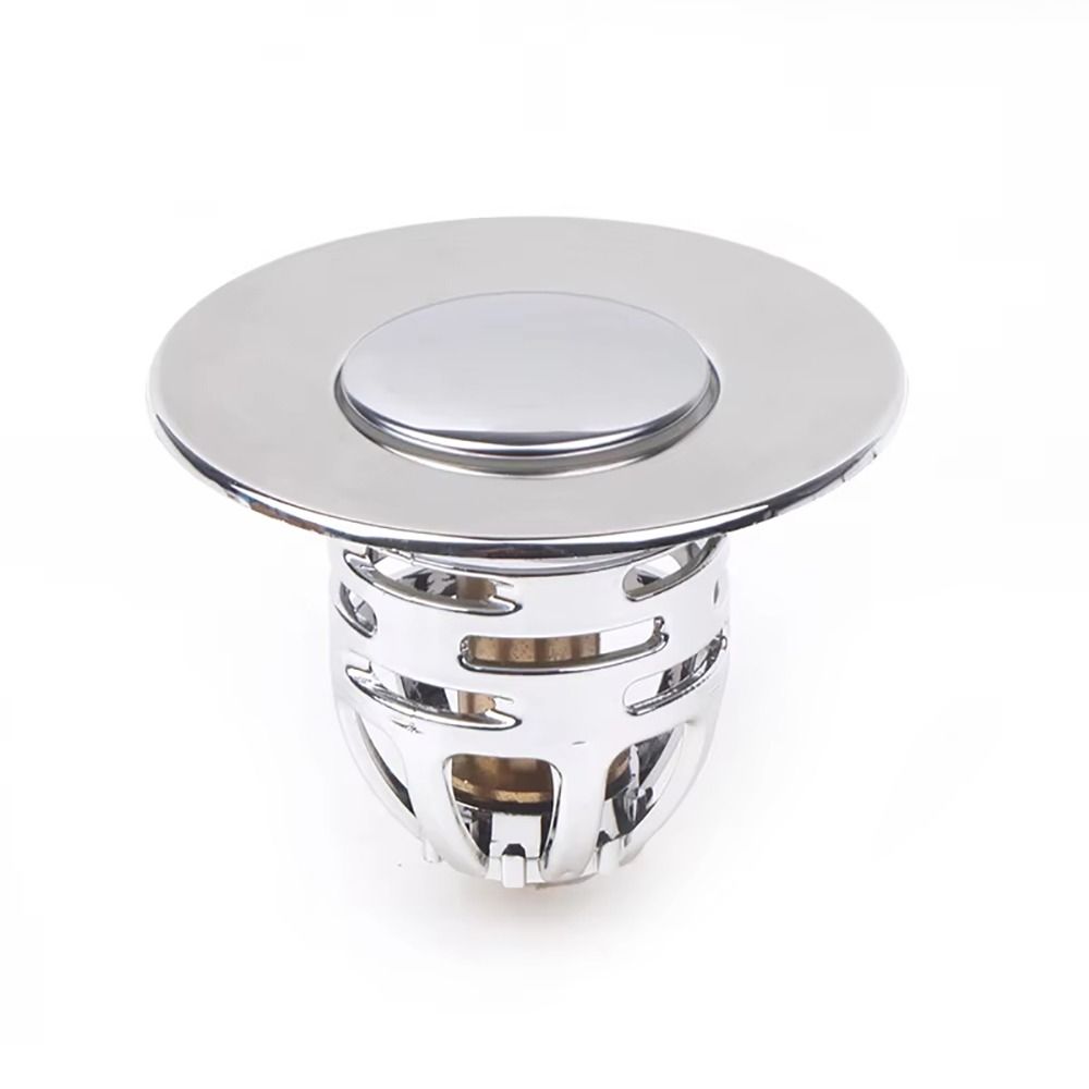 2Pcs Shower Sink Plug Bounce Up Press Type Wash Basin Stopper Universal Drain Filter Hair Catcher Bathroom Kitchen Accessories