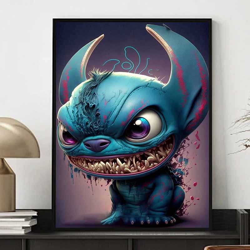 Disney Dark Diamond Painting And Fantastical Stitch Art Painting Romantic Art Painting Diamond Mosaic Cross Stitch Diamond Inlaid Room Decoration Gift