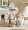 HZJSWY Room Shoes with Cute Bear Easy To Perfect for Indoor or Outdoor Sizes Women's Spring/Summer/Autumn Slippers, Open-Front, Linen, Non-Slip,