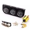 12V Universal 52mm Triple Kit Oil Temp Water Temp Temperature Oil Pressure Sensor Car Meter