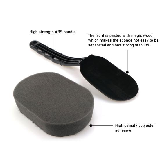 Tire Shine Applicator Arc Design Wear-resistant Sponge Car Tire Cleaning Brush