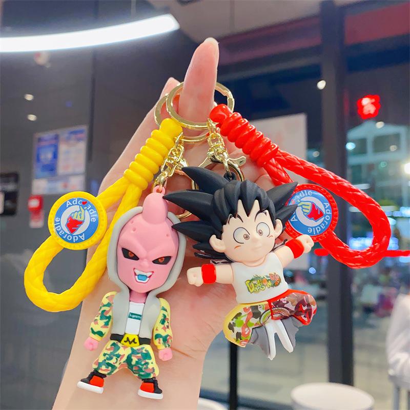 Cartoon-Animation Exquisiter Dragon Ball Schlüsselanhänger Silikonpuppe Schulranzenanhänger Autoschlüsselanhänger Kleines Geschenk
