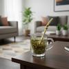 2 Piece Anti-skid Design Straw Spoon Reusable Drinking Stirring Straw Filter Straw  Travel