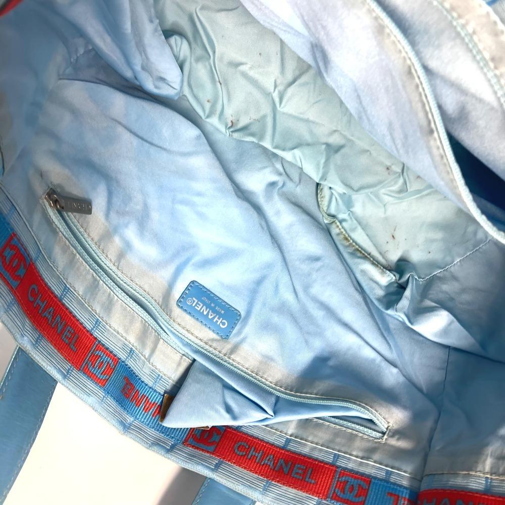 CHANEL A15991 New Travel Line MM Tote Bag Shoulder Bag Nylon jacquard / Leather