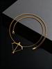Stylish Chic Bow and Arrow Pendant Necklace for Men, Waterproof 18K Gold Plated Stainless Steel Archer Necklace, Fashion Jewelry