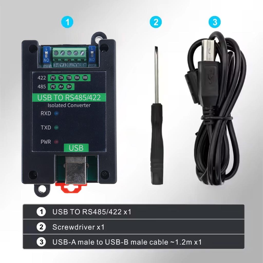 Speed USB RS485 Converter Isolation Technology 32 Devices Support Suitable for Building Monitoring Systems
