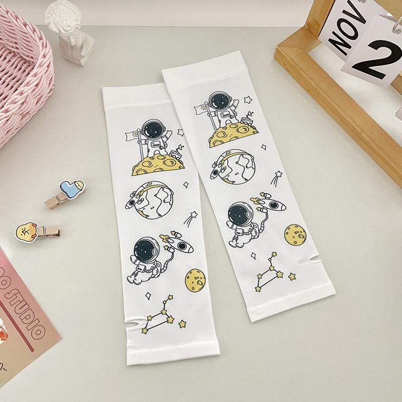 

Summer Children s Cartoon Ice Silk UV Protection Arm Sleeves