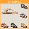 Ciabatte Estive Basse alla Caviglia Larghe Piatte Sandali da Spiaggia Moda Casual da Donna