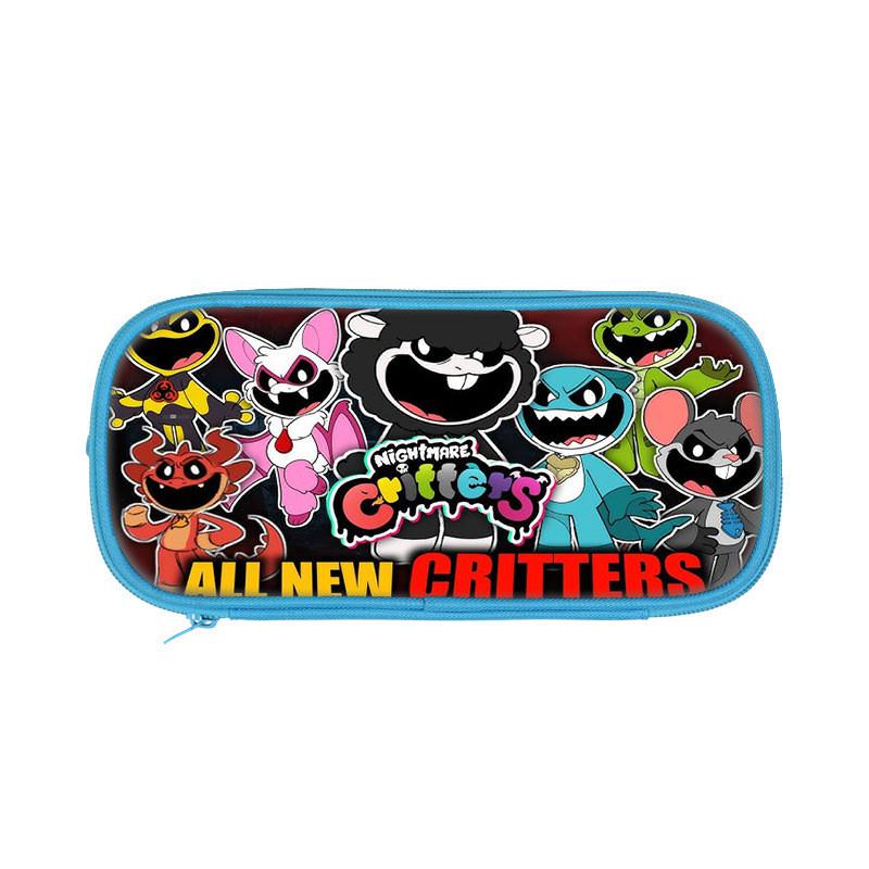 Nightmare Critters Double Layer Pencil Case With Nylon Material For Students And Kids