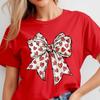 Comfort Colors® Valentines Day Heart Bow Shirt, Coquette Bow T-Shirt, Valentine Day Bow Shirt, Heart Bow T-Shirt, Gift For Girlfriend