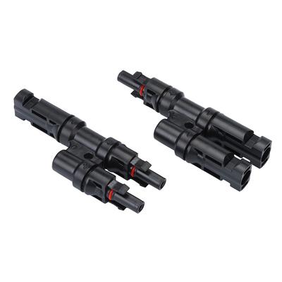 1 Pairs  Solar Panel Cable Connector T Type Male To Female  Coupler Combiner 