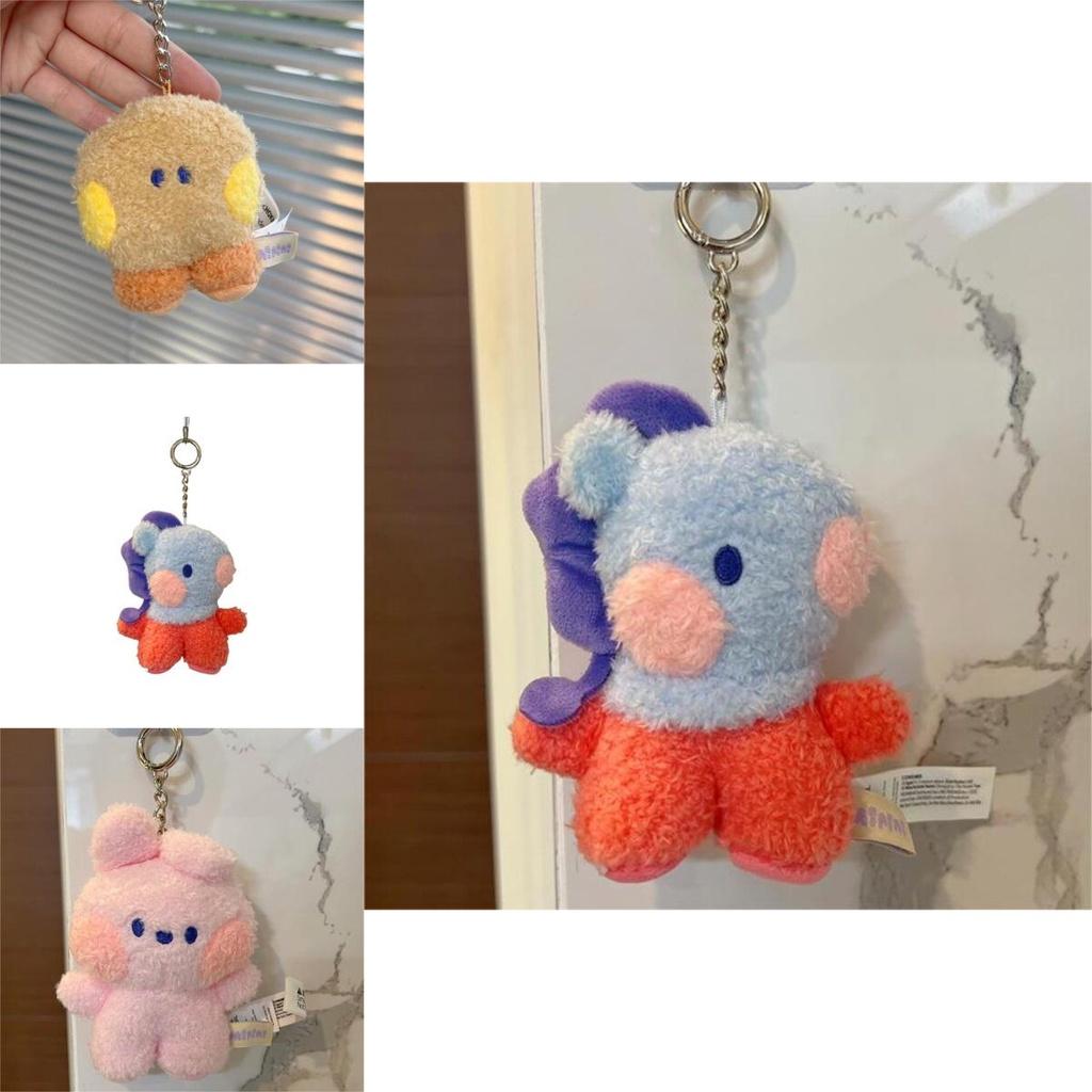 Cute Korean Ins Trend Popular Mini Plush Doll Pendant Cartoon Bag Decoration Gift Pearl Velvet Fill Material Not Multifunctional