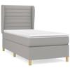 Maison Exclusive - Slatted Bed Base with Mattress Light Grey 90x200 Cm Fabric