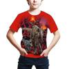 Summer Children's 3D Printed Crew Neck T-Shirt Fashion Versatile Trend Breathable Casual