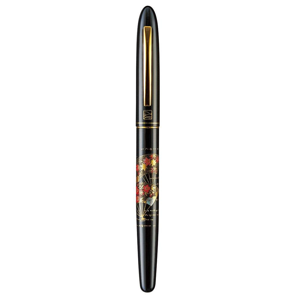 Kuretake Brush Letter Makie Monogatari Fan Black Pen, Pen, (Makie Story) Design, Barrel, ER186-110