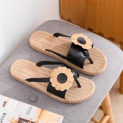 Fashion Women Flip Flops PVC Ladies Slippers Non-slip Flats Fashion Sunflowers Woman Sandals Summer Women's All-match Beach Shoes