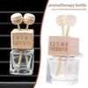 Car Ornament Air Conditioner Perfume Empty Bottle Indoor Cute Aromatherapy Clip Air Vent Perfume Bottle Clip Glass Square