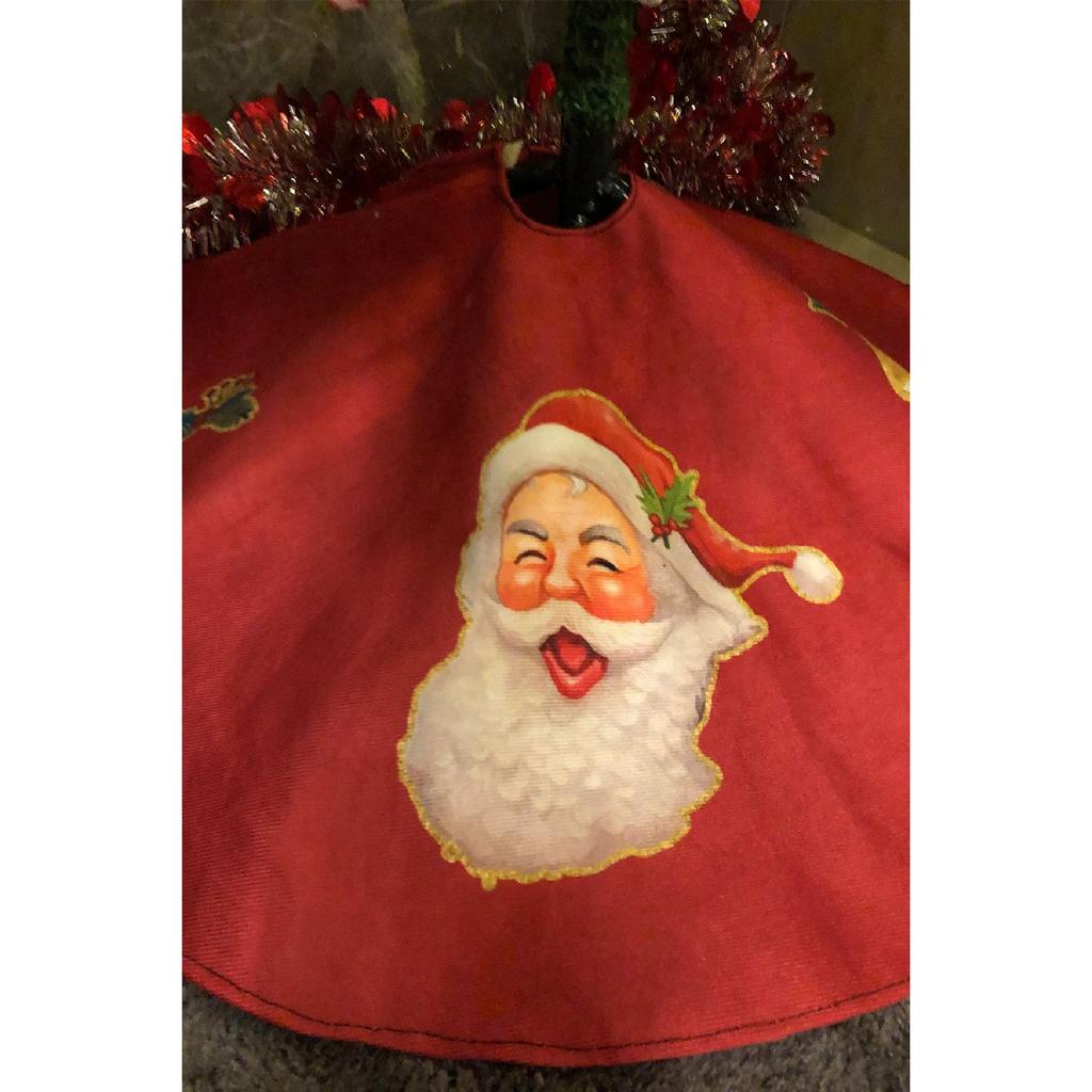 Christmas Pine Tree Foot Cover Washable Fabric With Velcro 65x65