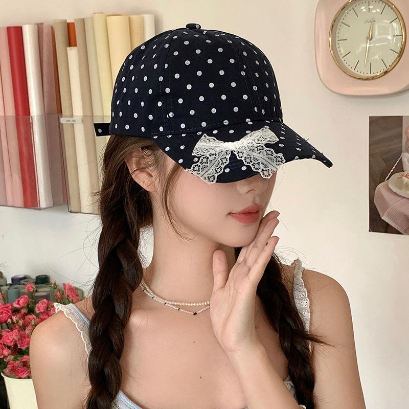 Polka Dot Flower Baseball Cap Children Spring And Summer Small Fresh Face Small Cap Outdoor Sun Protection Hat