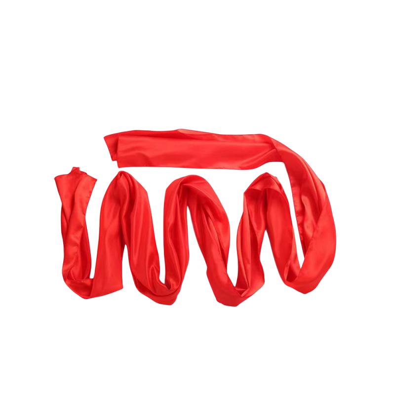 Colorful Red Silk Ribbon for Yangge Dance and Waist Drum Performances