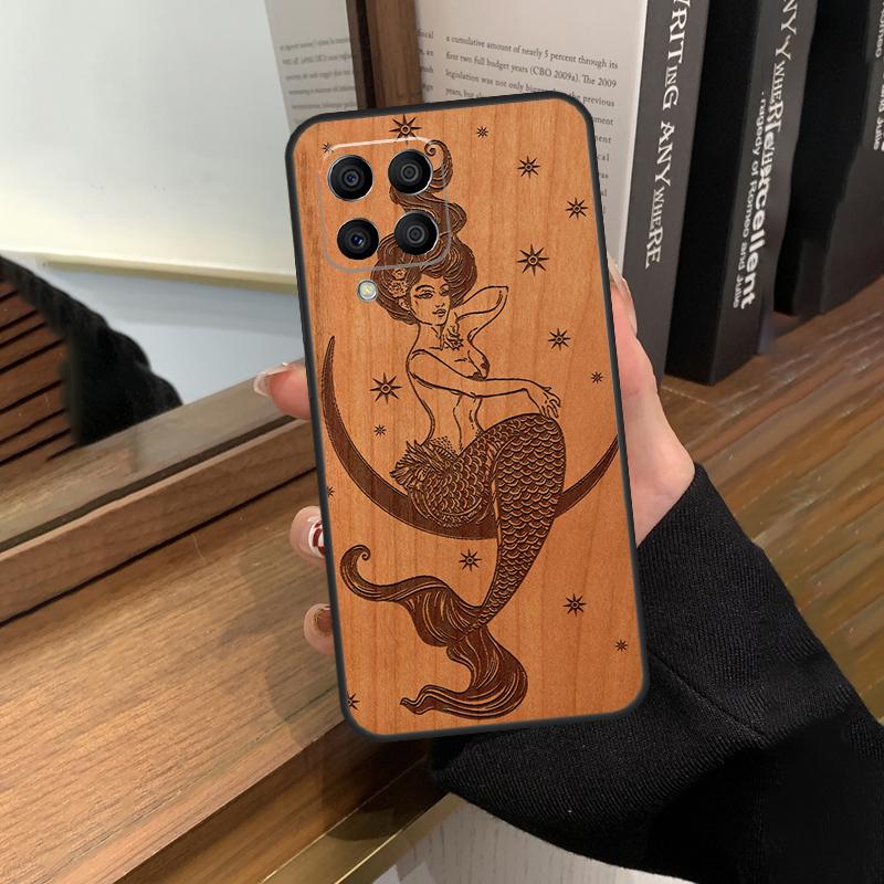 Buddha Jesus Guadalupe Wood Case For Samsung Galaxy M56 M06 M16 M36 M52 M32 M12 M54 M34 M14 M35 M55 M15 M11 M31 M13 M53