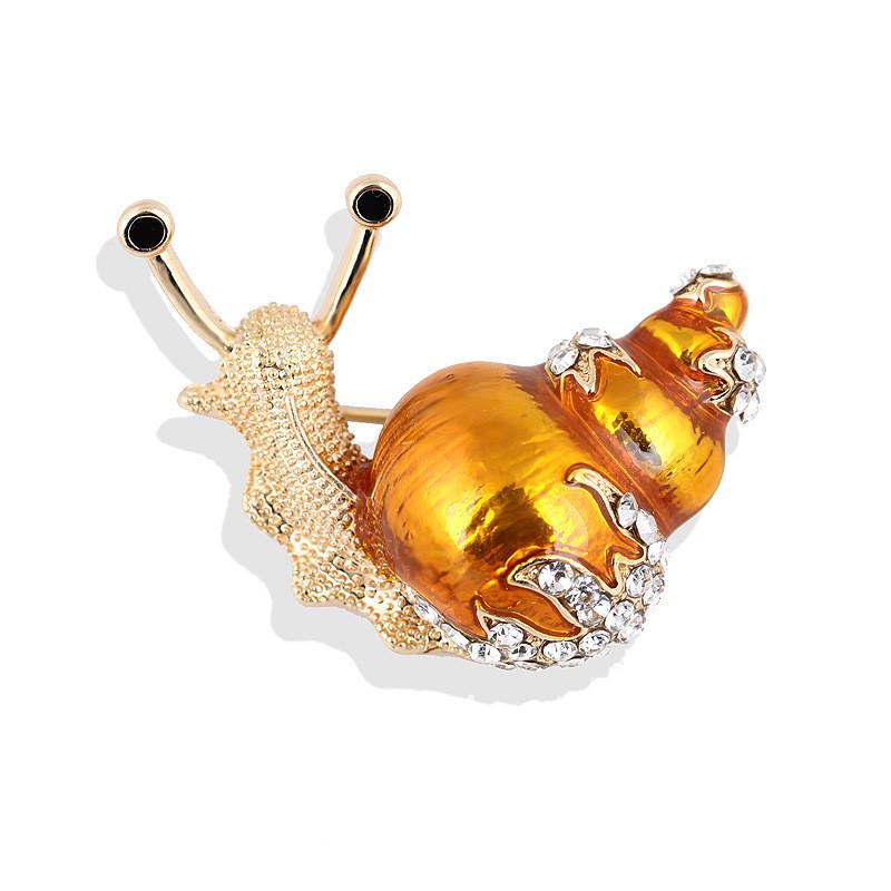 Animal Alloy Snail Brooch With Electroplated Finish For Women Fashion Accessory