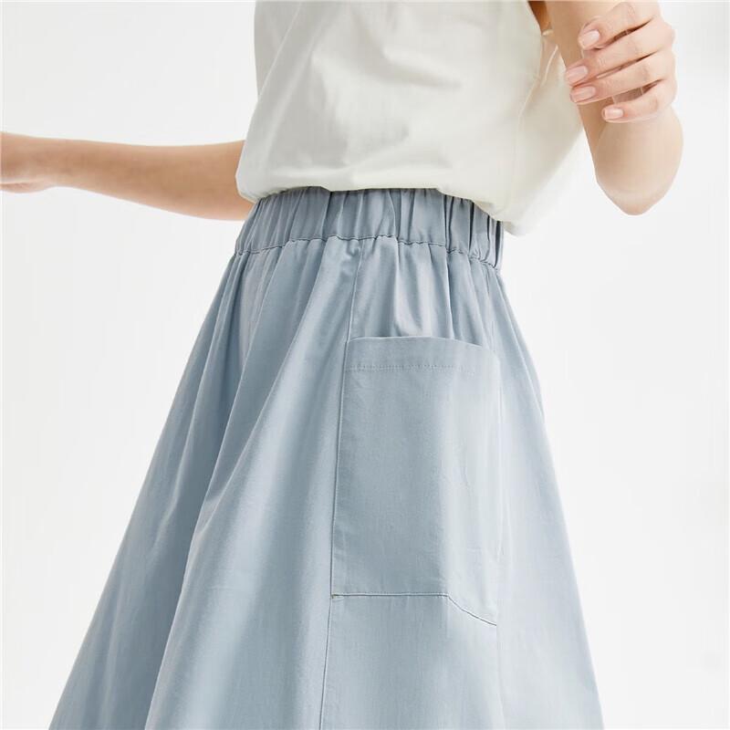 Giordano Women's Pure Cotton High-Waist Wide-Leg Skort Capris