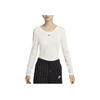 New Sportswear Chill Knit Women's Tight Scoop Back Long Sleeve Mini Rib Top White FN3662-133