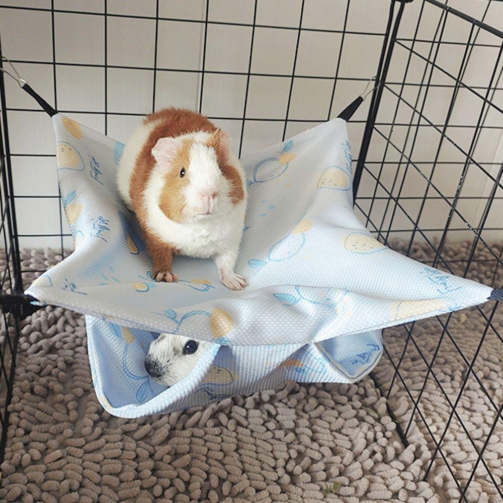 Atmungsaktive Haustierhängematte Bequeme Hängematte Schaukelspielzeug Zwerghamster Eichhörnchen Frettchen