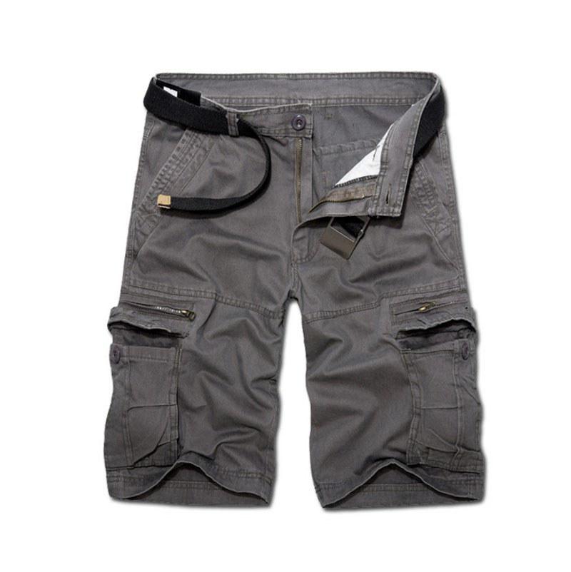 Premium Quality Men Sport Plain Cargo Shorts Military Combat Pants With Multi-pocket Design For Waist Size 29-36