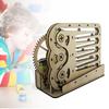 3D Wooden Puzzle DIY Assemble Mechanical Marble Run Gear Model Building Kit Steam Science Puzzles Educational Toys Gift for Kids
