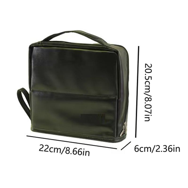 Extra Large Capacity Cosmetic Bag Multi-Compartment Multi-Layer Pen Bag High Aesthetic Solid Color Storage Bag Cosmetics