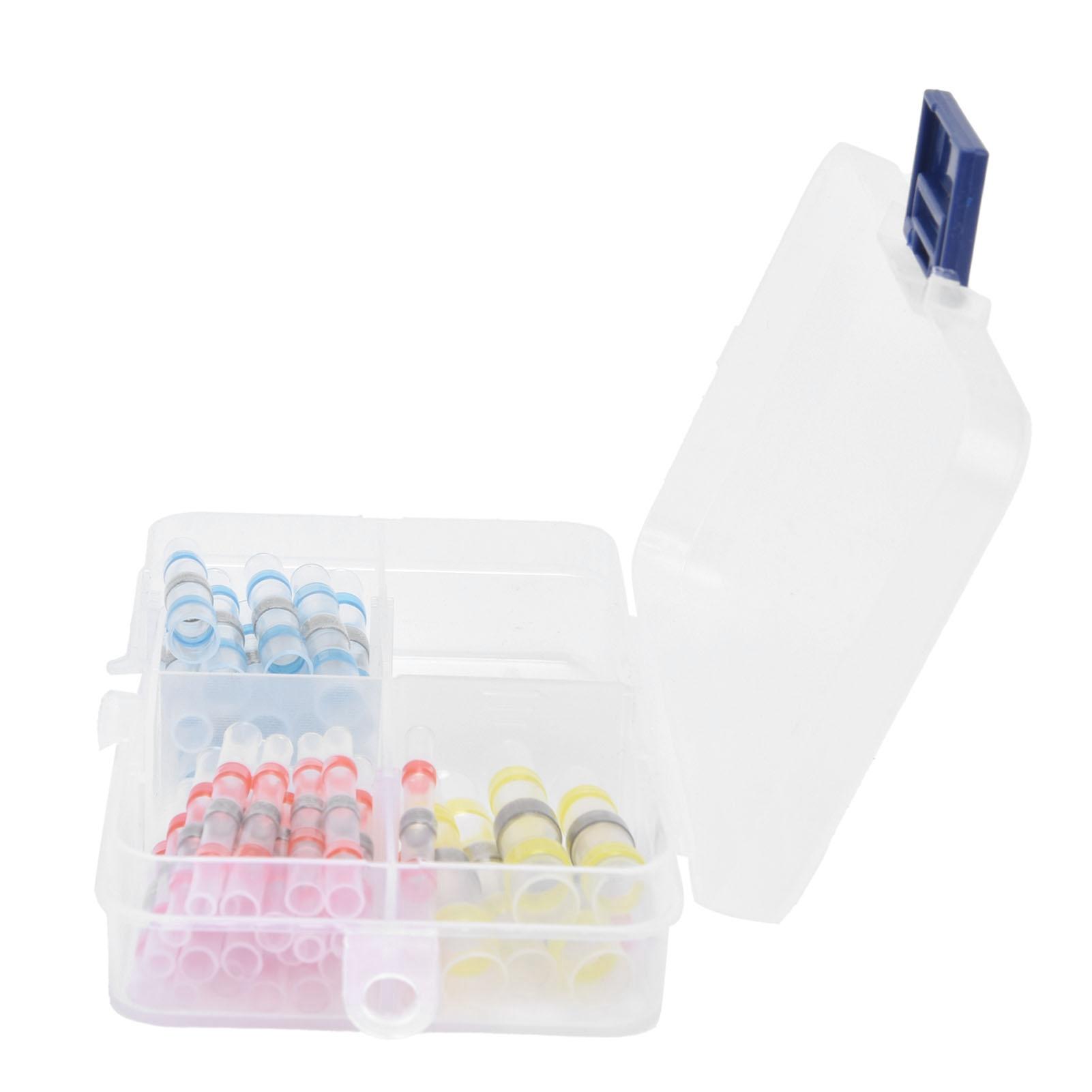 

50pcs Waterproof Wire Connectors Bendable Marine Grade Insulated Electrical Wire TerminalsWhite 10 Red 23 Blue 12