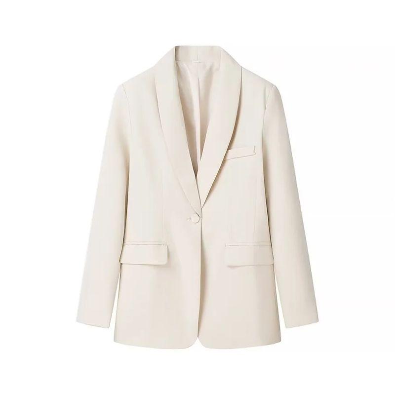 Fall and Winter New Women's Clothing Suit Tuxedo Collar Suit Outwear 2729187 High Waist Casual Pants 4043066