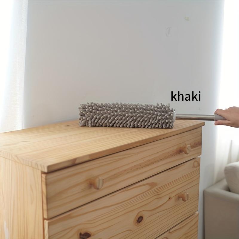 [1 Stück Waschbarer Chenille Staubwedel] Waschbarer Chenille Teleskop Staubwedel | Ausziehbarer Stiel Abnehmbares Reinigungspinsel Werkzeug für Auto, Fenster, Möbel