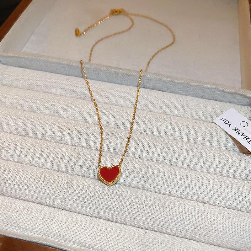 Goldbarren Bohnen Halskette - Edelstahl, Nischendesign, Schlichte Schlüsselbeinkette, Vielseitiger Modeschmuck