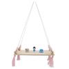 Wall Hanging Round Beads Shelf Storage Rack DIY Home Wall Hanging Decor (Pink   Gold)