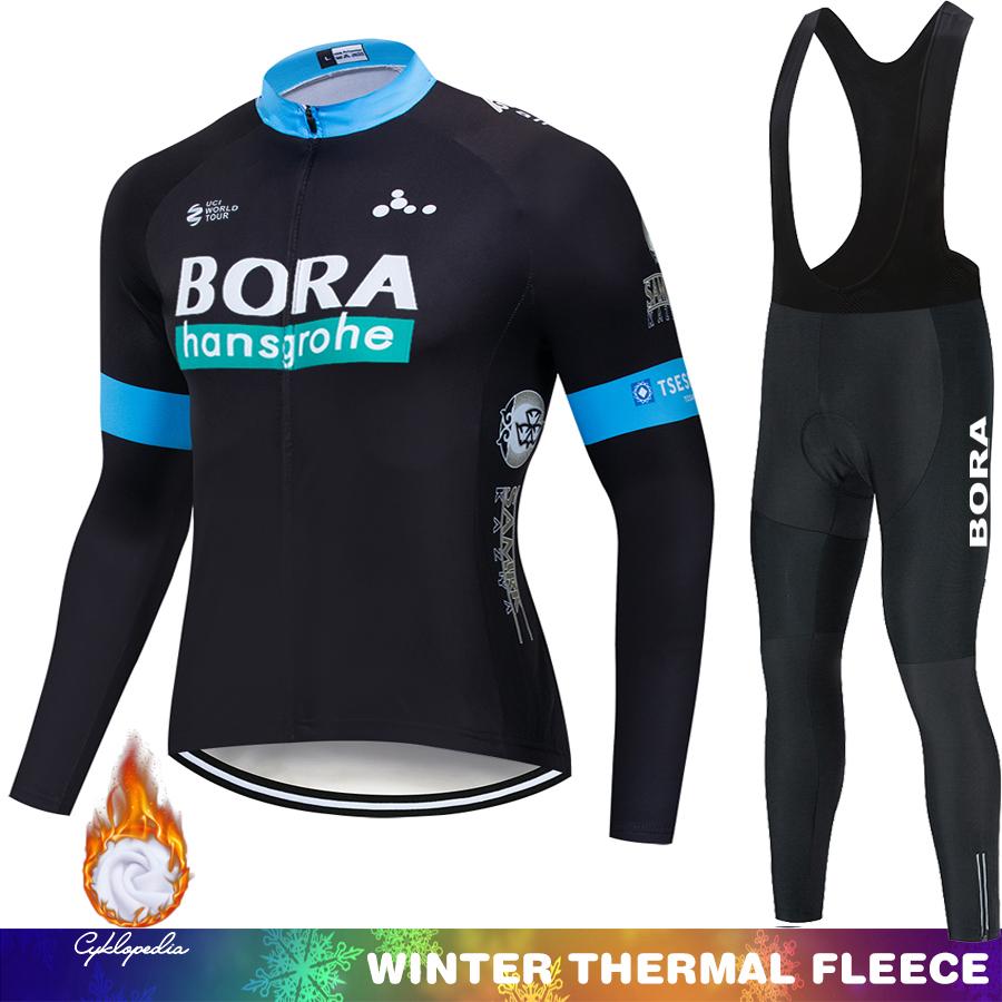 Men's2026 Winter Warm Cycling Clothing Set  Hermal Fleece Jersey UCI BORA Jumper Clothing Mountain Bikes Retro Mens Clothes Ciclismo Hombre Suit